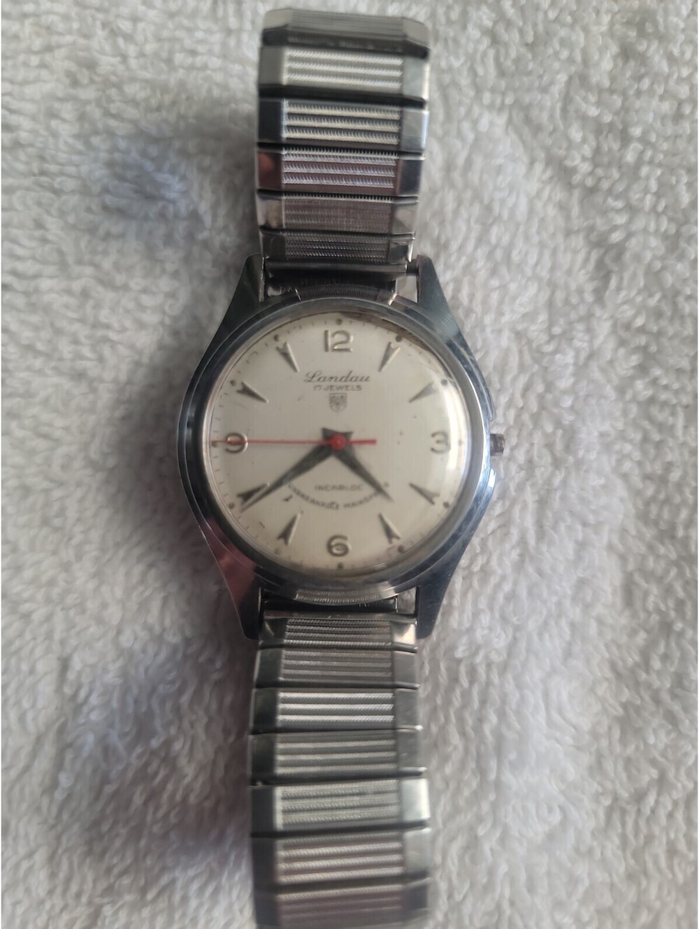 Men's Vintage Landau 17 Jewels Incabloc Swiss Manual Wind Watch